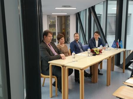Novinarska konferenca (3)_(z leve) Boštajn Plešec, Nataša Olenik, dr. Gregor Kovačič, Jože Torkar